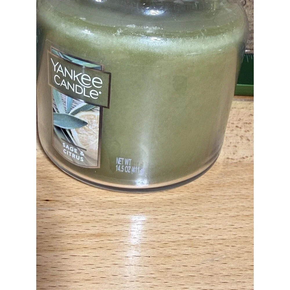 Yankee Candle Sage & Citrus 14.5 oz. Jar Candle New Christmas Winter Gift